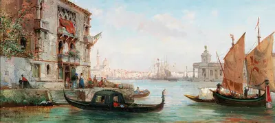 Venice, a View of the Liberia from the Grand Canal by Pierre Tetar van Elven — digital art print download