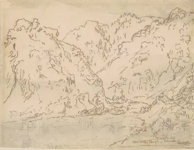 Clear Creek Canyon,Rocky Mountains, Colorado by Ральф Альберт Блейклок, c. 1869 — digital art print download