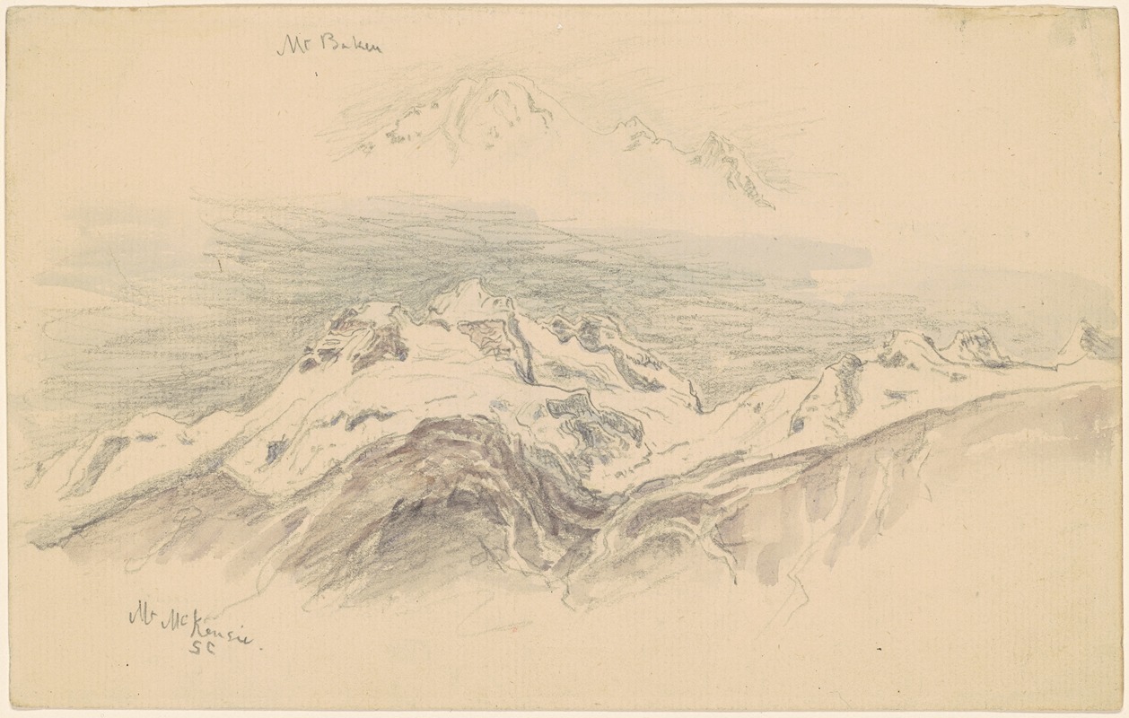 Mt. Baker and Mt. McKensie (recto) by Самуэль Колман, 1894 — digital art print download