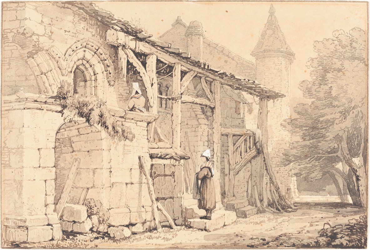 Scene at Jumièges by Самуэль Прут, 1820-1830 — digital art print download