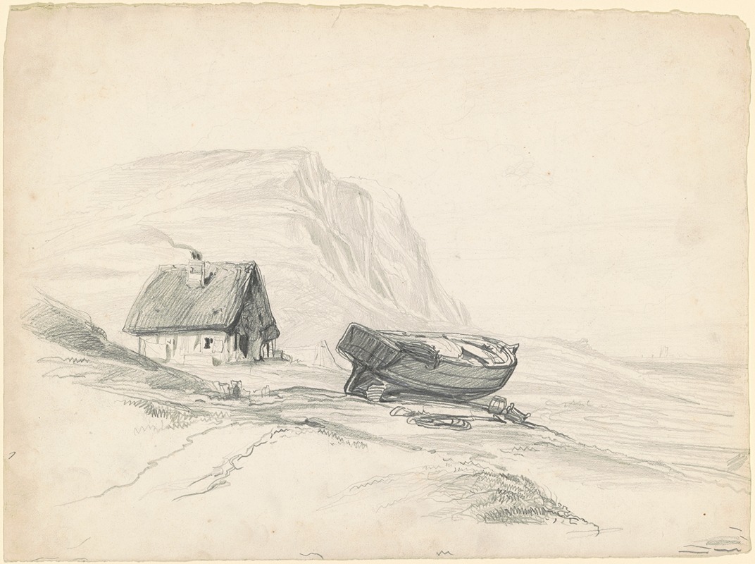 House and Boat at the Shore — Seth Wells Cheney