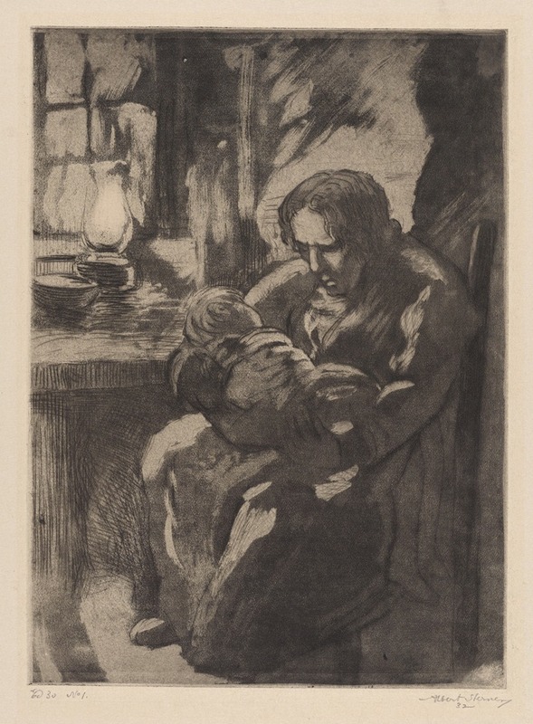 Больной ребенок by Альберт Штернер, 1932 — digital art print download