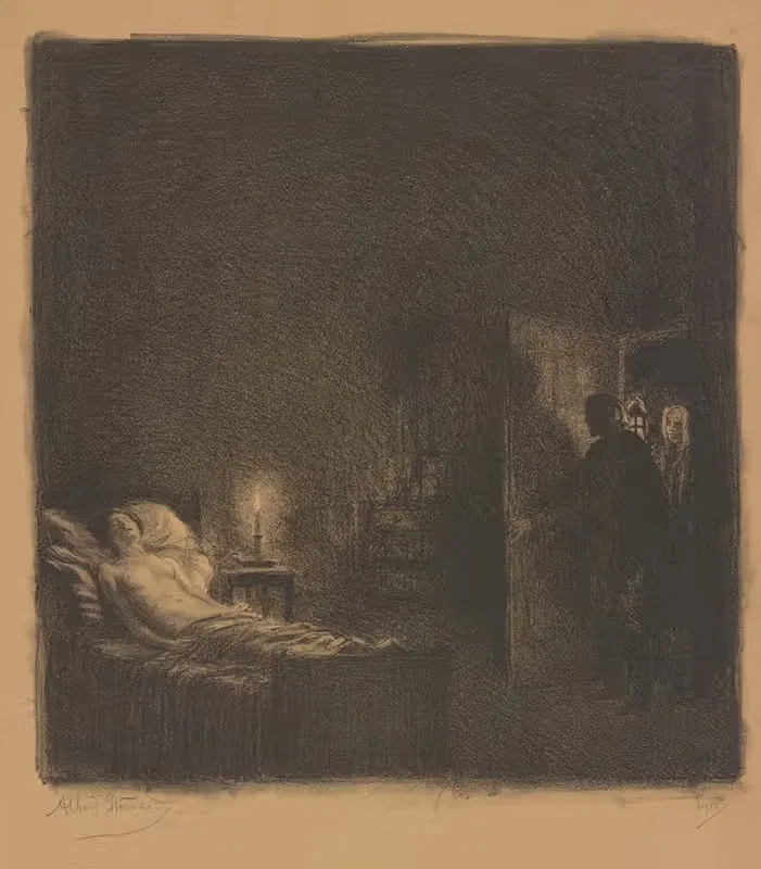 Больная душа by Альберт Штернер, 1915 — digital art print download
