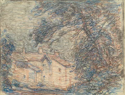 Village Street by Walter Griffin, 1920-1923 — digital art print download