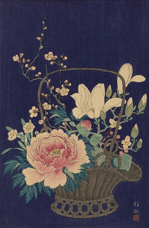 Bamboo Flowerbasket by Ohara Koson, 1932 — digital art print download
