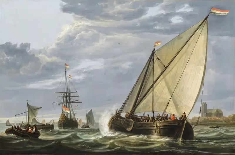 Shipping on the Maas, Dordrecht — Aelbert Cuyp