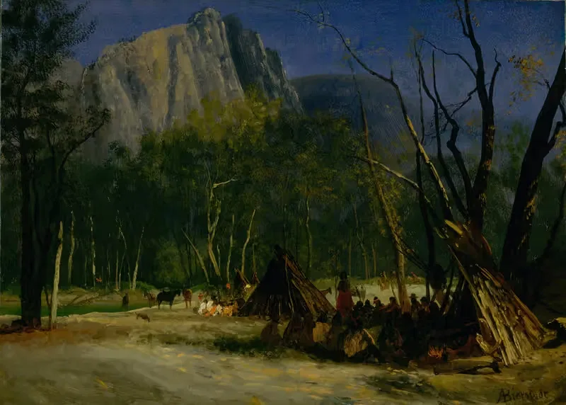 Indians in Council, California — Albert Bierstadt