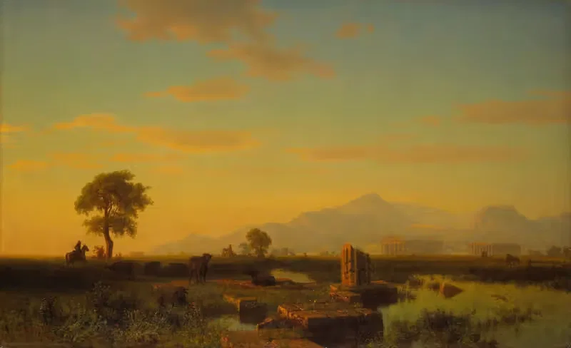 Ruins of Paestum — Albert Bierstadt