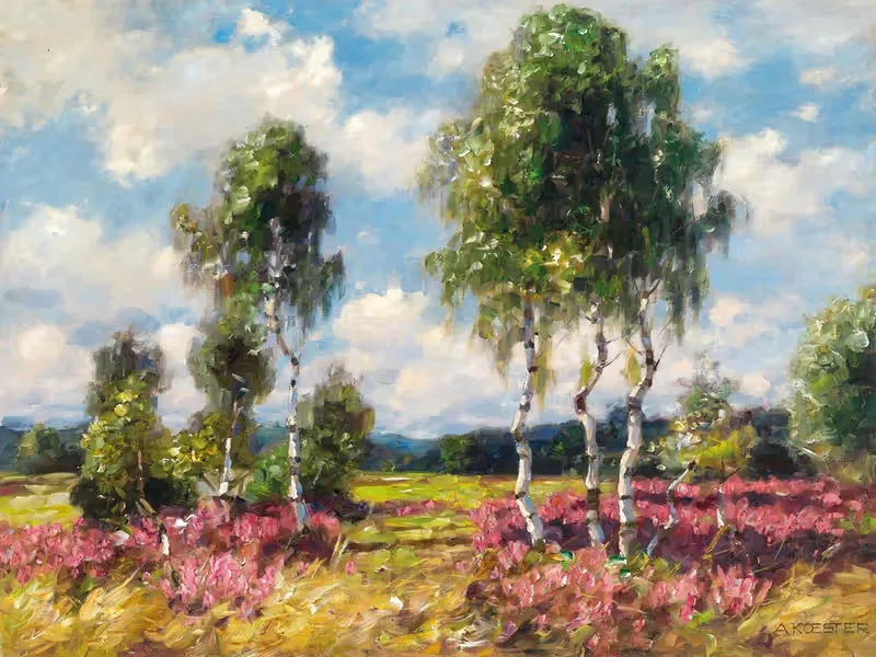 Березы в вересковом пейзаже, Виктрин (Каринтия) — Александр Кёстер