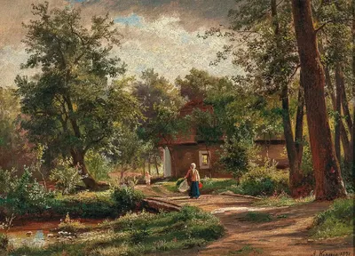 Сельский идиллия, мать возвращается домой by Алойс Кирниг, 1871 — digital art print download