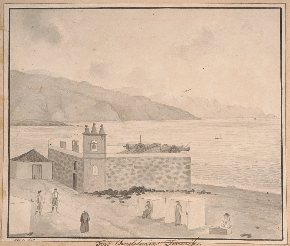 Fort Candelaria, Tenerife by Альфред Дистон, 1820 — digital art print download