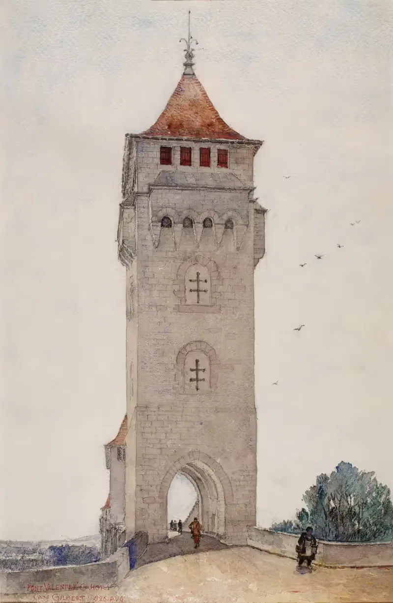 Мост Вальентре, Кахор by Касс Гилберт, 1926 — digital art print download