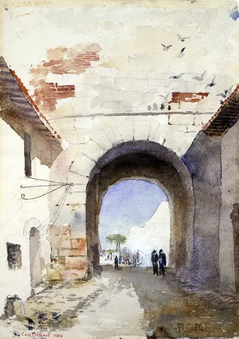 Порта Сан Паоло, Рим by Касс Гилберт, 1880 — digital art print download