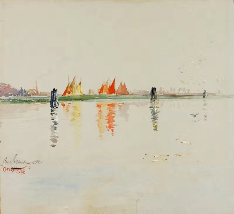 The Lagoon, Venice by Cass Gilbert, 1898 — digital art print download