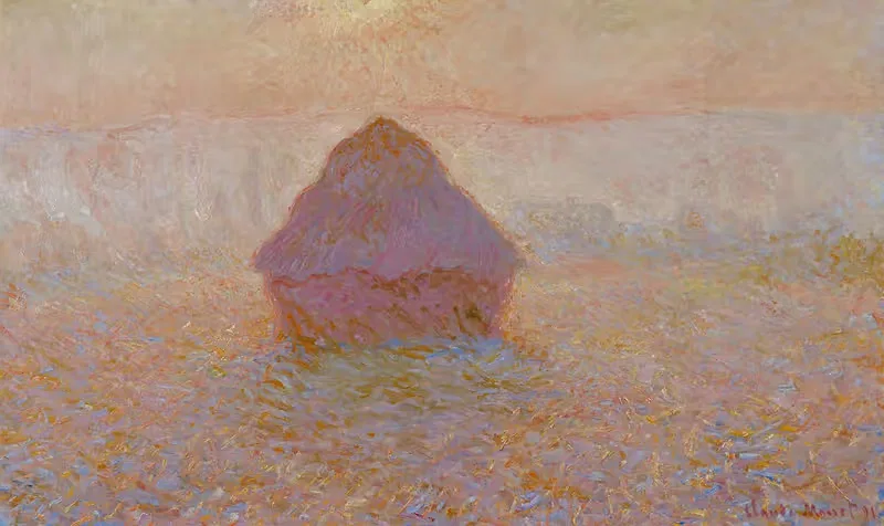 Сено на стоге - солнце в тумане by Клод Моне, 1891 — digital art print download