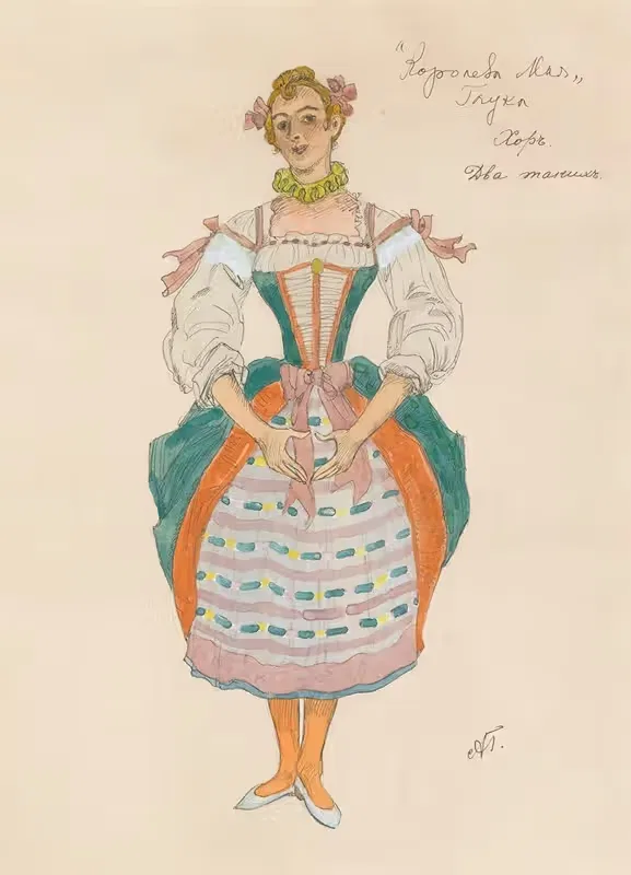 Costume Design For The May Queen IV — Alexander Yakovlevich Golovin