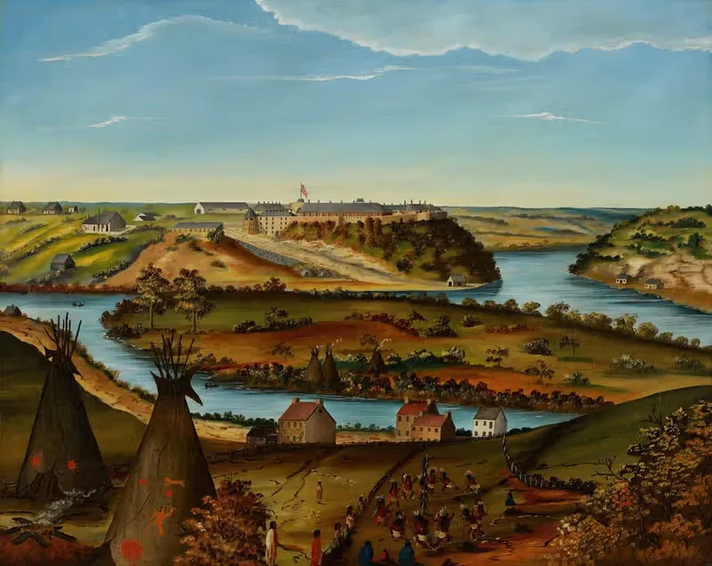 Вид на Форт Снеллинг by Эдвард К. Томас, c. 1850 — digital art print download