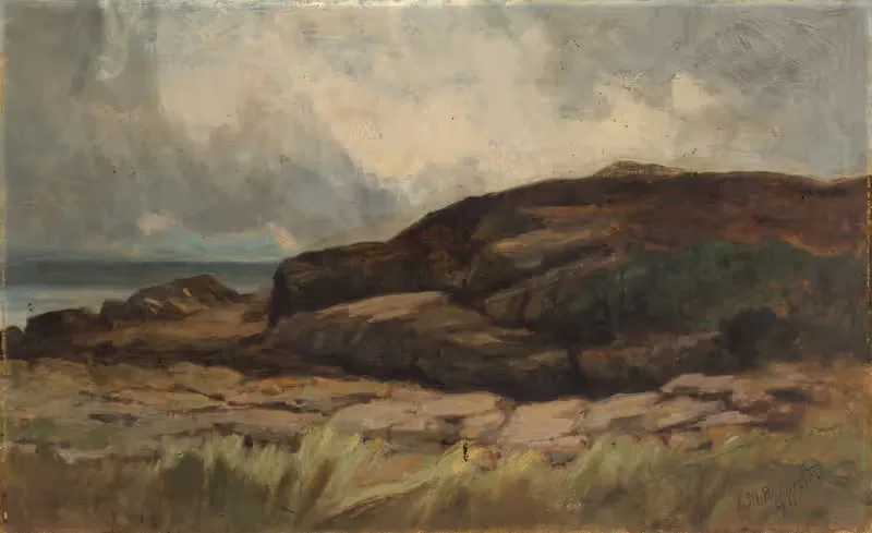 Untitled (landscape with rocks) by Edward Mitchell Bannister, 1894 — digital art print download