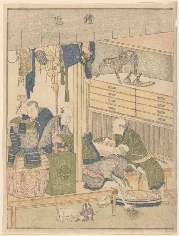 Saddlery Shop by Katsushika Hokusai — digital art print download