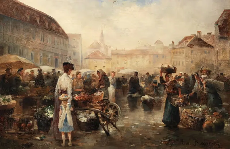 Flower Market in Krems — Emil Barbarini