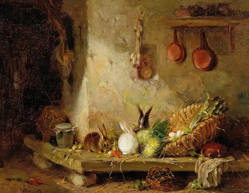 Кролики в кладовой by Южен Коттен — digital art print download