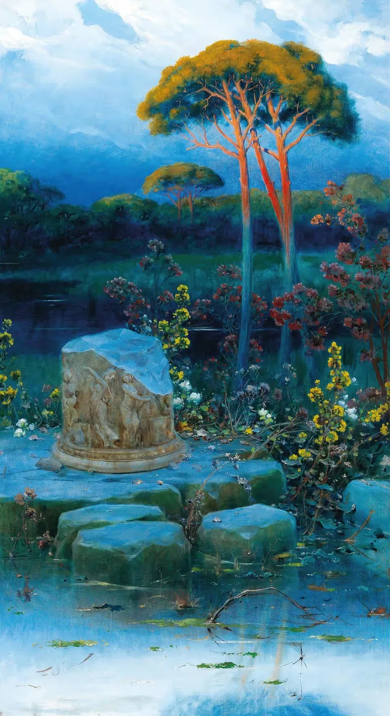 Evening over the Pontine Marshes — F. Oliva
