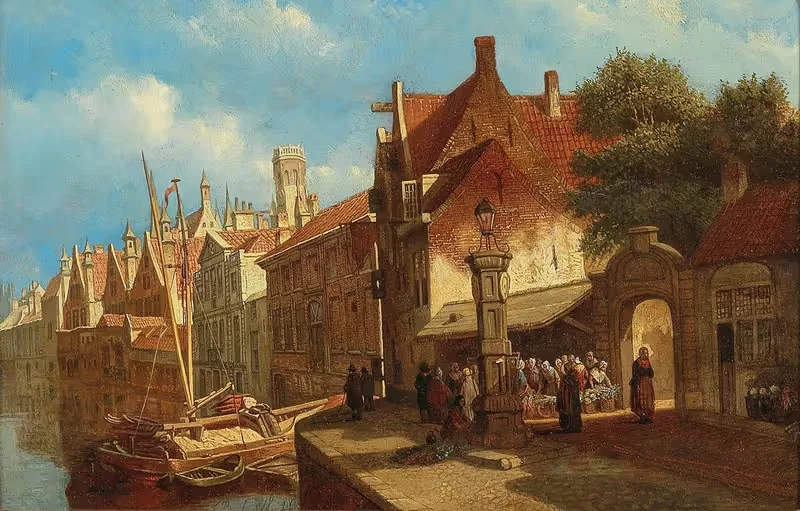 Небольшой овощной рынок в Реймсе by Франсуа Эдуар Бертан, 1866 — digital art print download