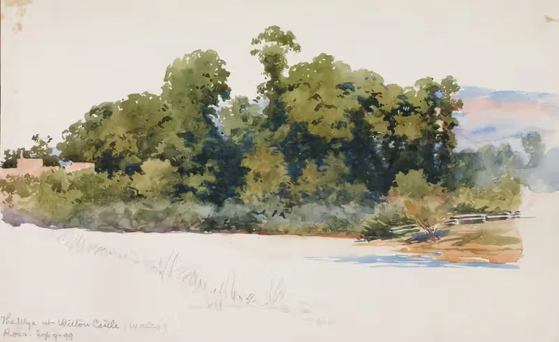 The Wye at Wilton Castle (Wales) — George Elbert Burr