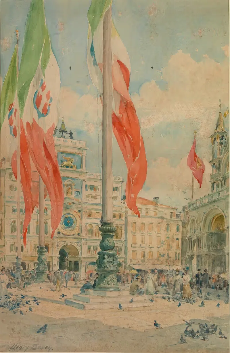 Площадь Сан-Марко by Генри Бейкон, 1839-1912 — digital art print download