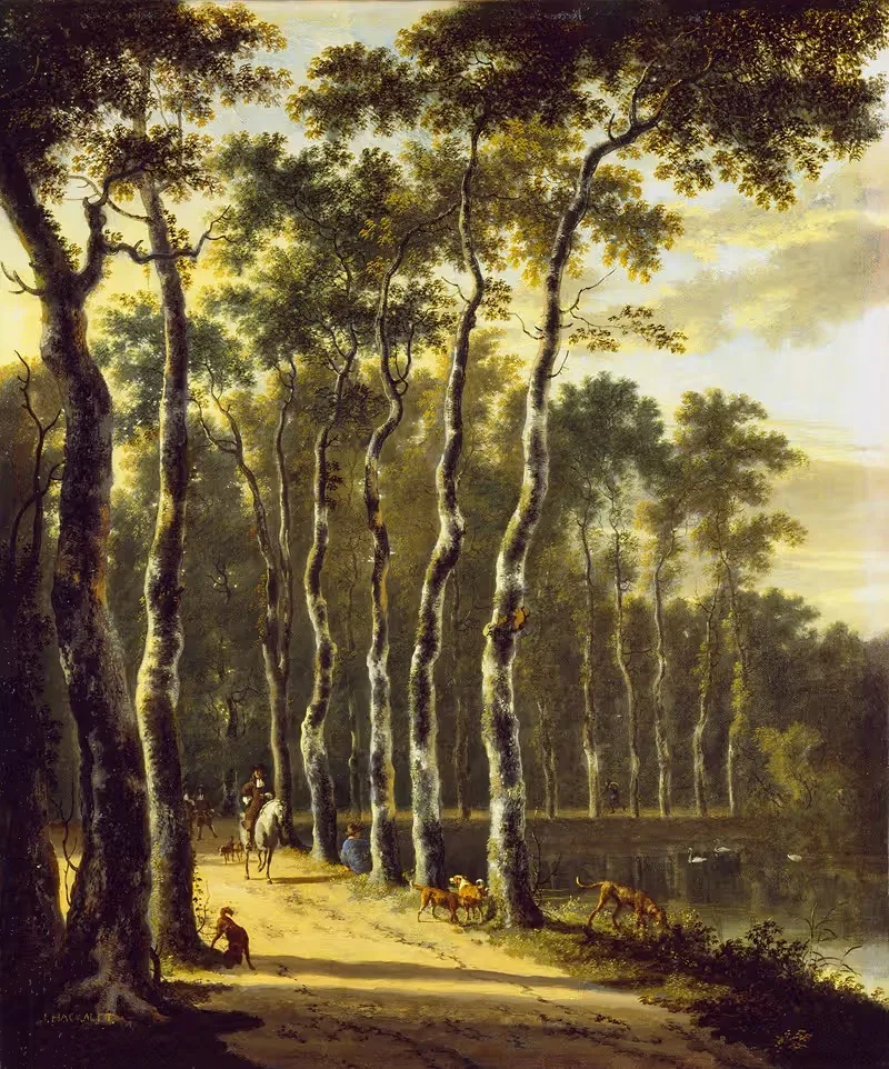 An Avenue in a Wood — Jan Hackaert