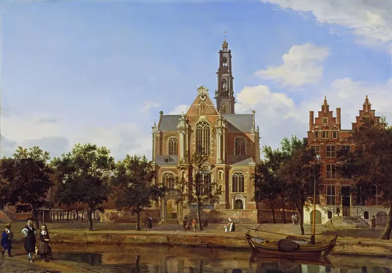 View of the Westerkerk, Amsterdam — Jan van der Heyden