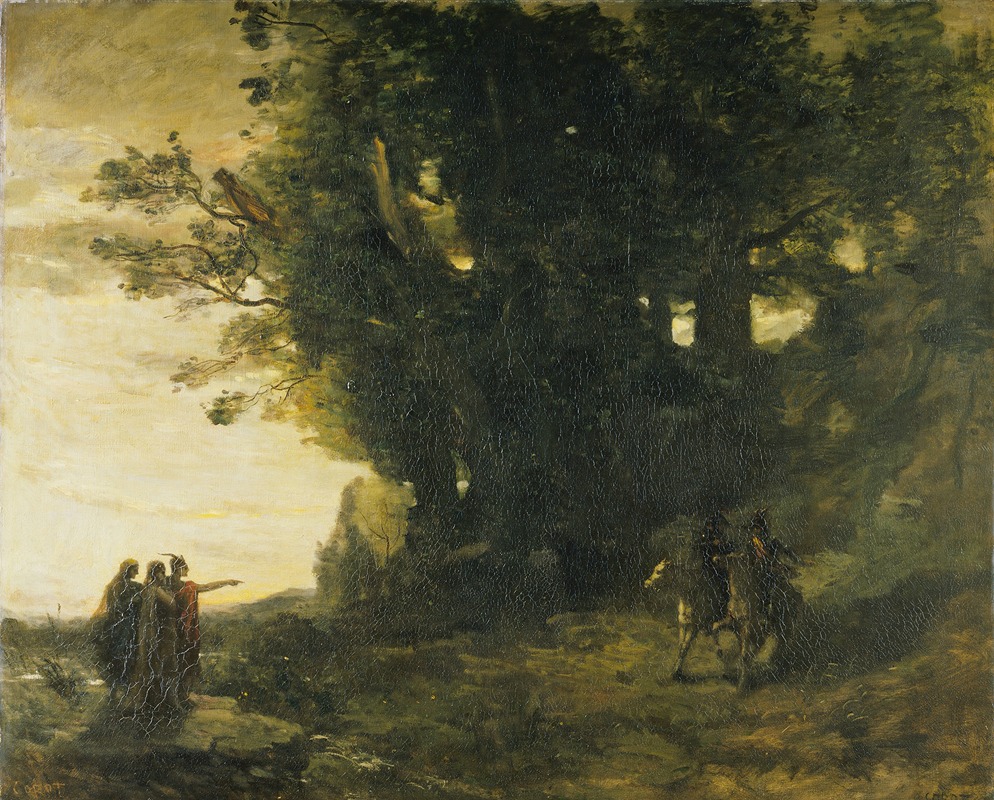 Макбет, пейзаж by Жан-Батист-Камиль Коро, 1858 - 1859 — digital art print download