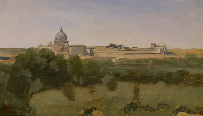 View of Rome from Monte Pincio — Jean-Baptiste-Camille Corot