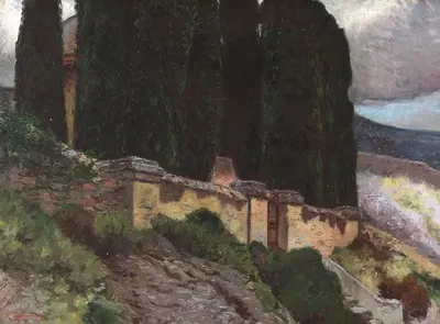 Кипарисы by Карл Хофман — digital art print download