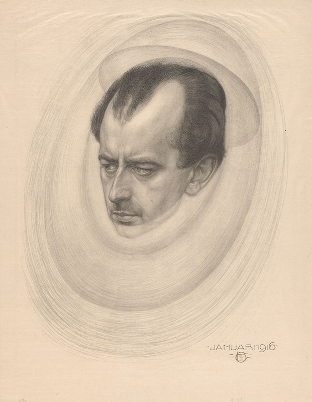 Portret van een man by Крис Лебо, 1916 — digital art print download