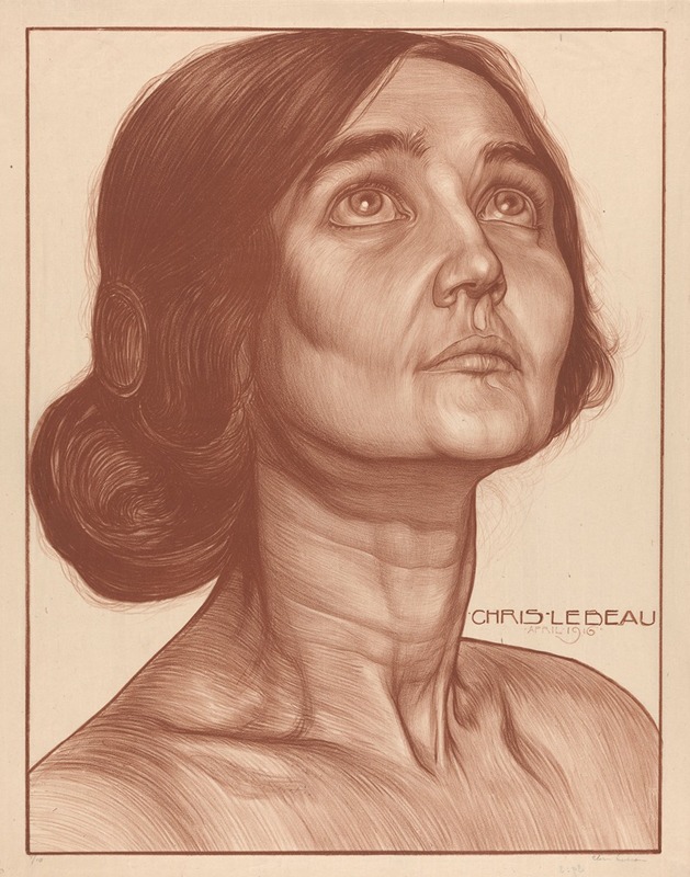 Portret van een vrouw by Крис Лебо, 1916 — digital art print download
