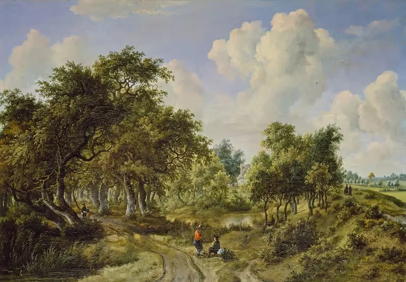 Лесной пейзаж by Мейндерт Хоббема, c. 1663 — digital art print download