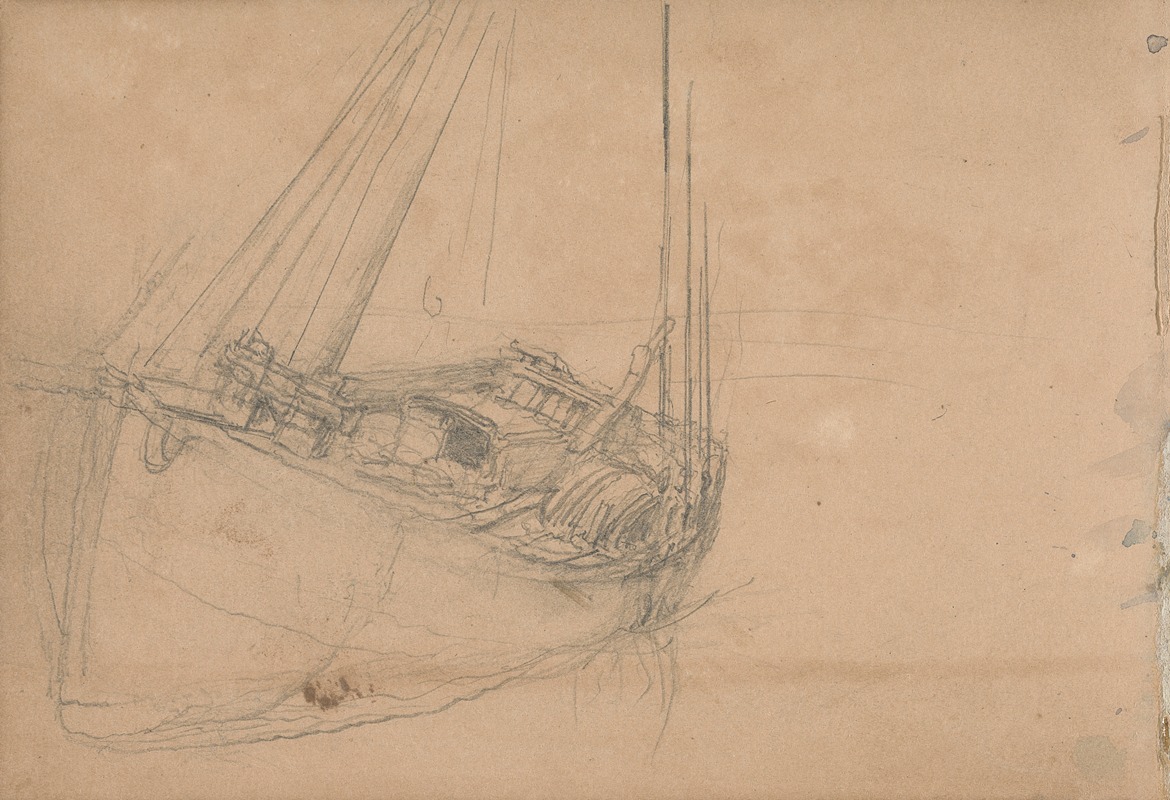 Study of a Fishing Boat — Clarkson Stanfield