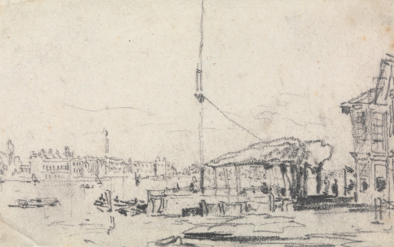 A View of the Scheldt by Дэвид Кокс, 1826 — digital art print download