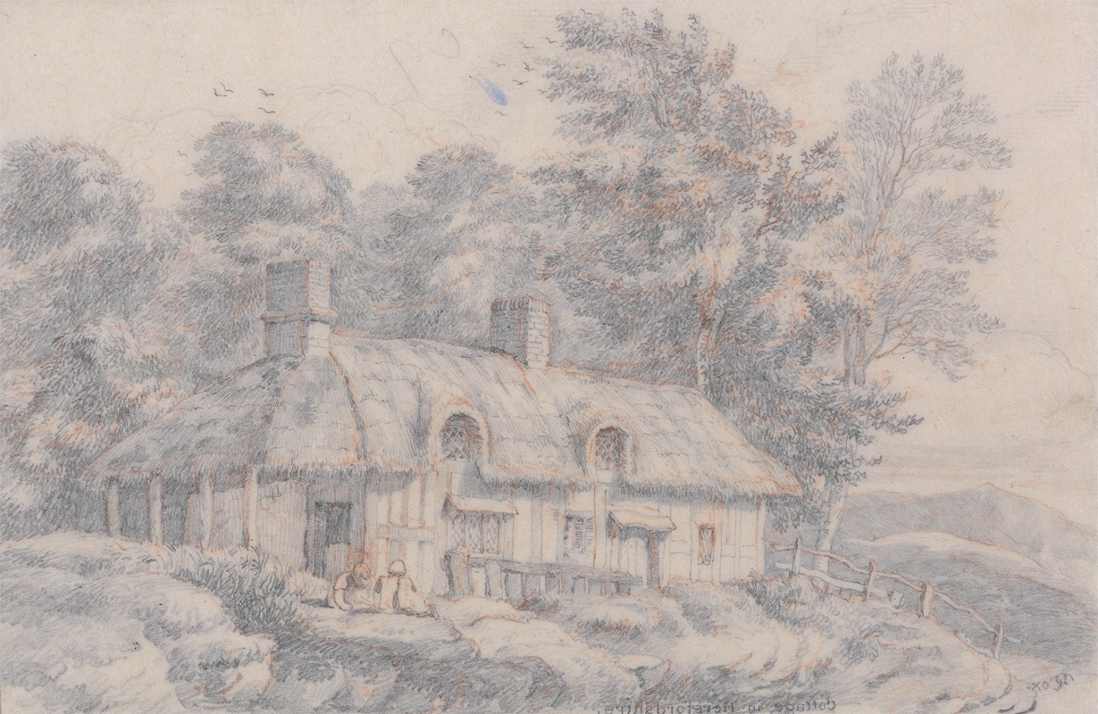 Cottage in Herefordshire by Дэвид Кокс — digital art print download