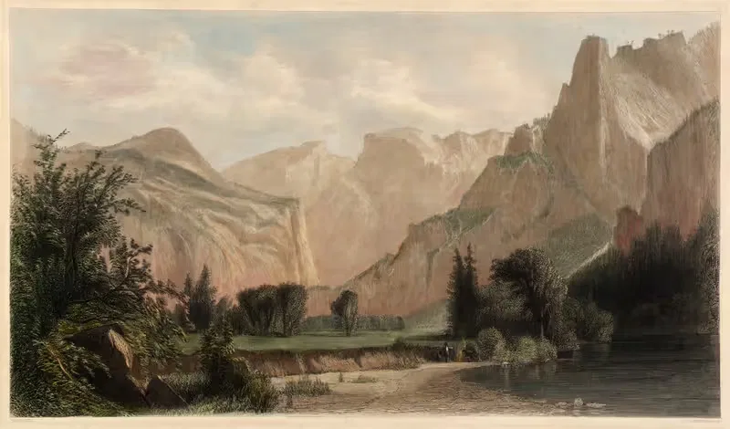 Долина Йосемити by Роберт Хиншелвуд, 1869 — digital art print download