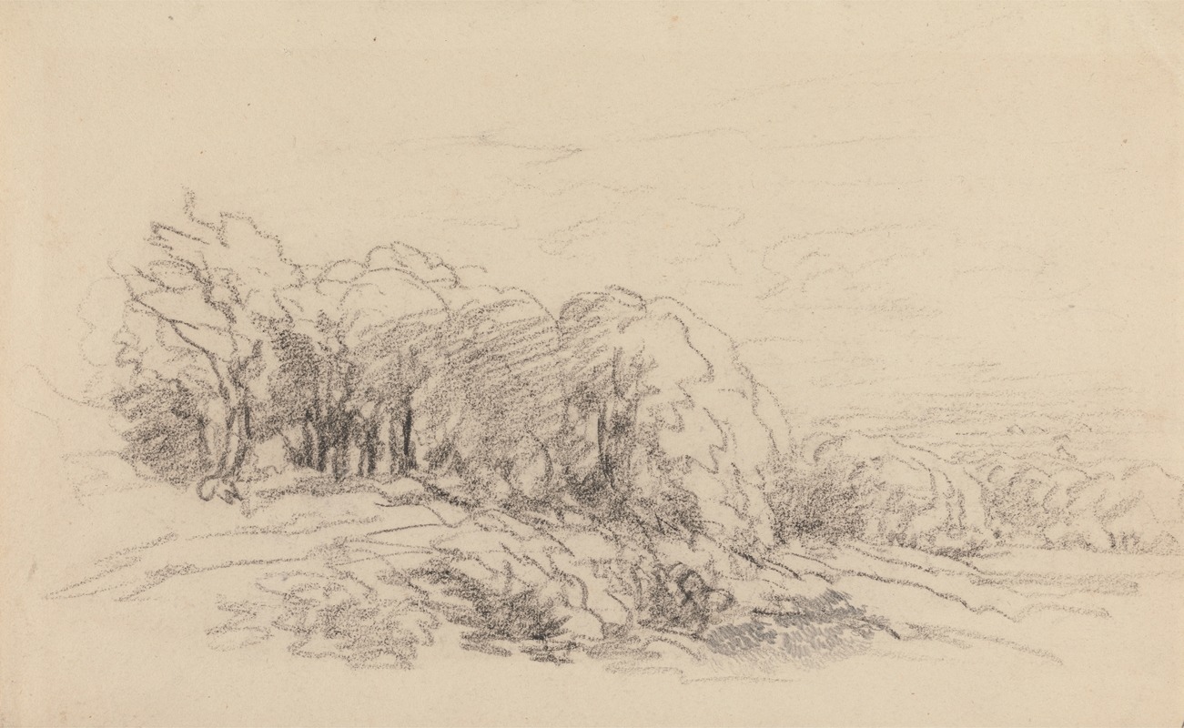 Landscape with Trees by Дэвид Кокс — digital art print download