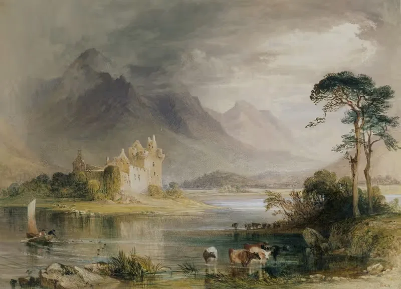 Замок Килхурн by Уильям Эндрюс Нэсфилд, c.1839 — digital art print download