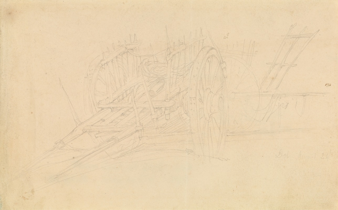 Farm Cart at Dol by Дэвид Робертс, 1843 — digital art print download