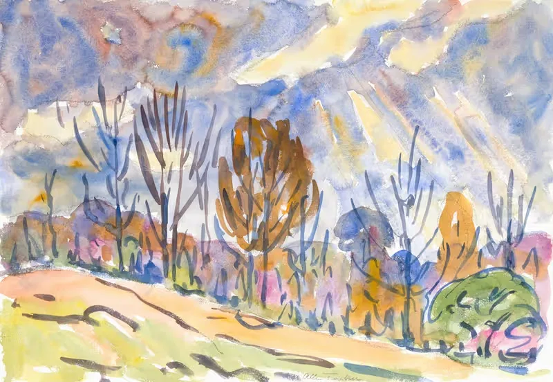 Акварель № 63, Дорога by Аллен Такер, 1930 — digital art print download