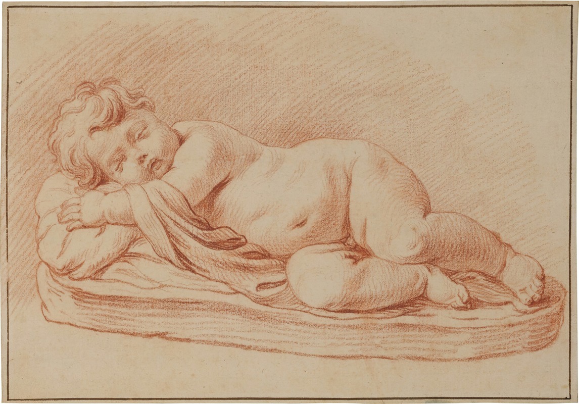 Sleeping child, after François Duquesnoy — Edmé Bouchardon