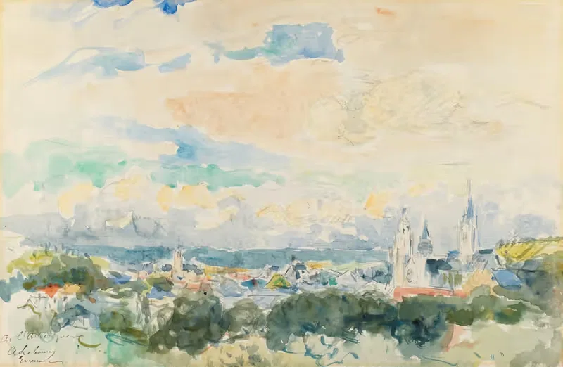 Sketch Of A Village — Albert Lebourg