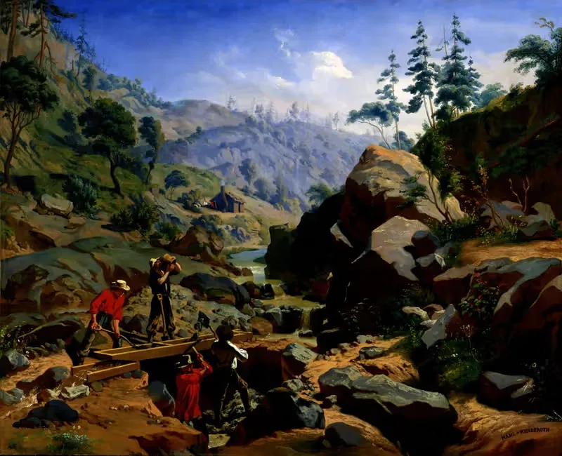 Шахтеры в Сьеррах by Чарльз Кристиан Наль, 1851-1852 — digital art print download