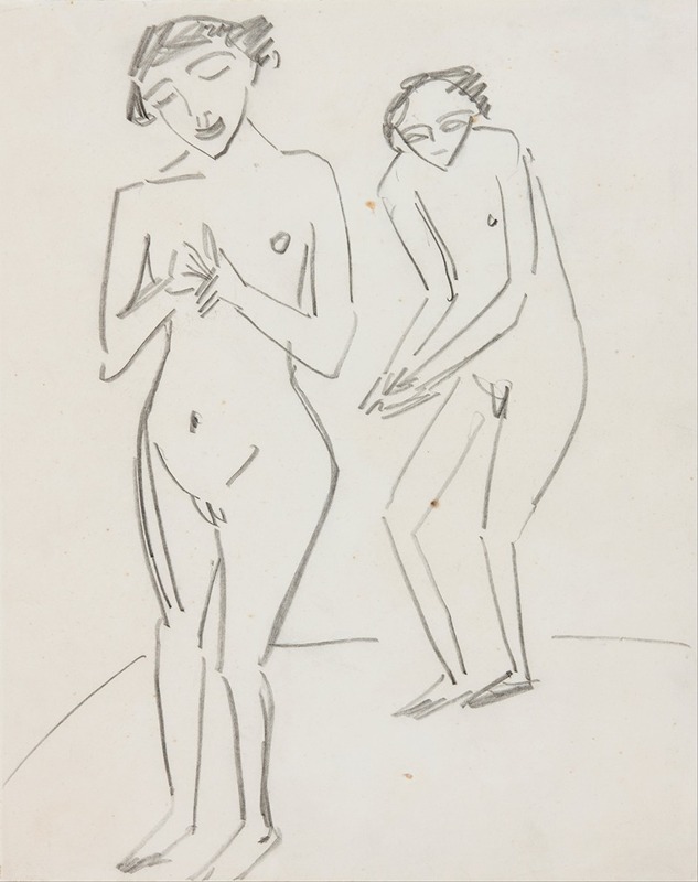 Man and woman by Эрнст Людвиг Кирхнер — digital art print download