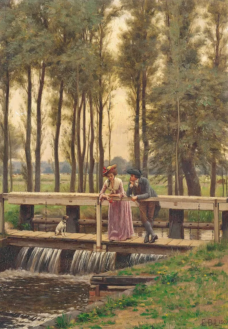 Место свидания by Эдмунд Блэр Лейтон, 1901 — digital art print download